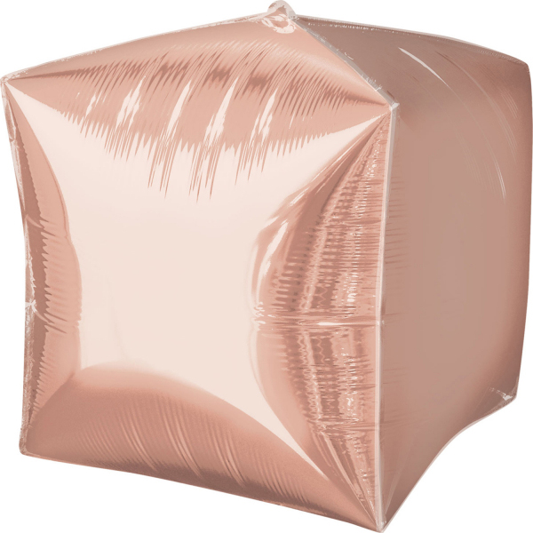 40cm Würfel Metallic Roségold