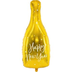 Sektflasche Gold, Folienballon, 82cm