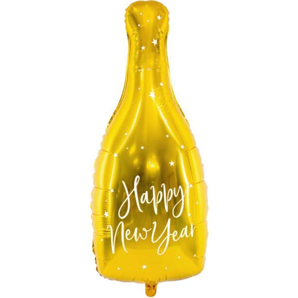 Sektflasche Gold, Folienballon, 82cm