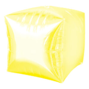 40cm Würfel Transparent Gelb