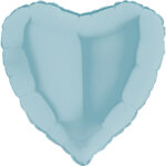 Herz Hellblau Metallic