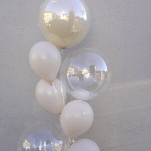 Bow-tiful Elegance Ballonstrauß, Befüllt zum Abholen, ca. 2 Tage haltbar