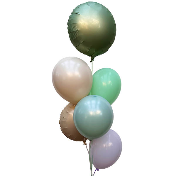 Glazed Mint, Ballonstrauß, Befüllt zum Abholen, ca. 2 Tage haltbar