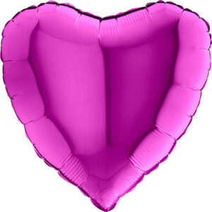 Herzballon Metallic Berry / Folie / 45cm