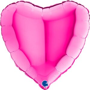 Herzballon Metallic Pink / Folie / 56cm
