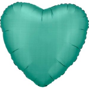 Herzballon Satin Jade / Folie / 45cm