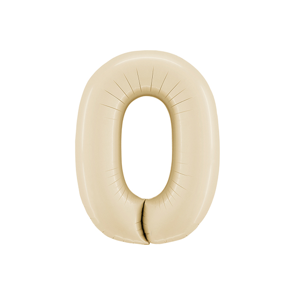 Zahl 0 - 9, Satin Cream, EINZELN wählbar, Folienballon, 66 cm – Bild 10