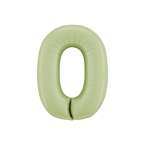 Zahl 0 - 9, Satin Olivgrün, EINZELN wählbar, Folienballon, 66 cm – Bild 10