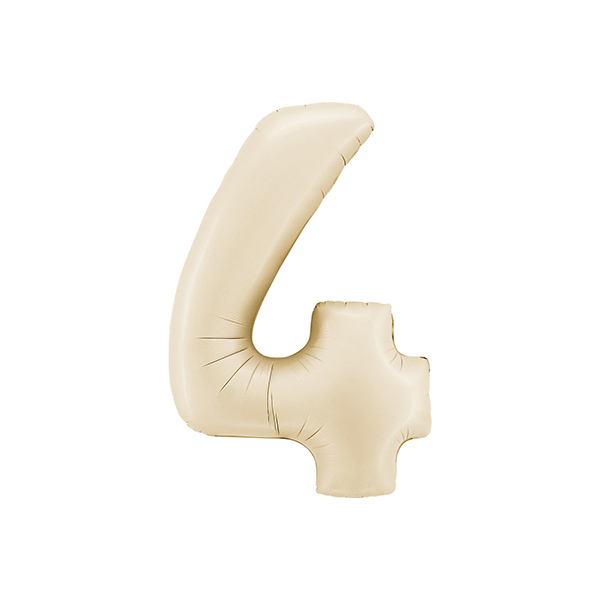 Zahl 0 - 9, Satin Cream, EINZELN wählbar, Folienballon, 66 cm – Bild 4