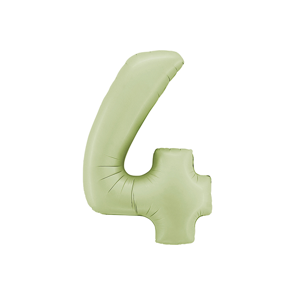 Zahl 0 - 9, Satin Olivgrün, EINZELN wählbar, Folienballon, 66 cm – Bild 4