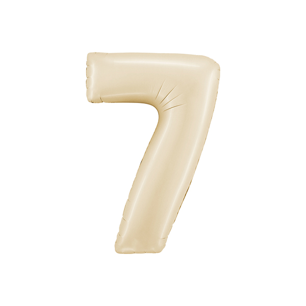 Zahl 0 - 9, Satin Cream, EINZELN wählbar, Folienballon, 66 cm – Bild 7