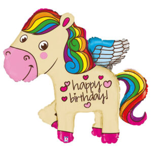 Happy Birthday Pegasus, Folienballon 114cm