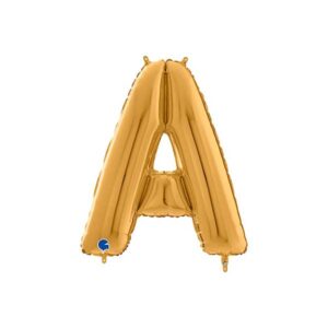 Buchstabenballon A – Z, GOLD, EINZELN wählbar, Folienballon H 66cm