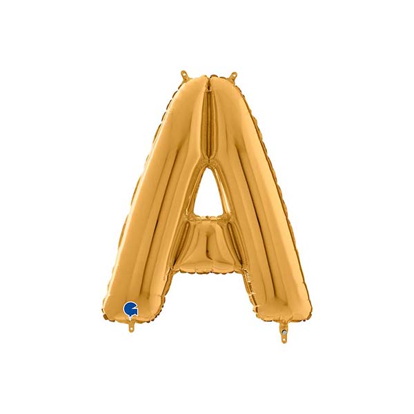 Buchstabenballon A – Z, GOLD, EINZELN wählbar, Folienballon H 66cm