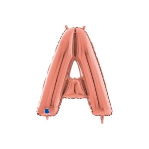 Buchstabenballon A – Z, ROSÉGOLD, EINZELN wählbar, Folienballon H 66cm