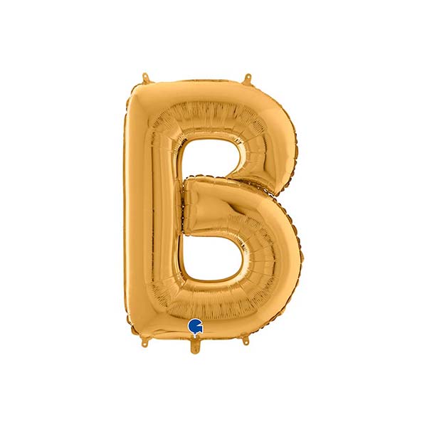 Buchstabenballon A – Z, GOLD, EINZELN wählbar, Folienballon H 66cm – Bild 2