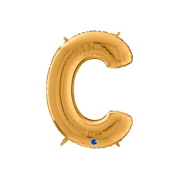 Buchstabenballon A – Z, GOLD, EINZELN wählbar, Folienballon H 66cm – Bild 3