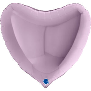 Herzballon Metallic Flieder / Folie / 45cm