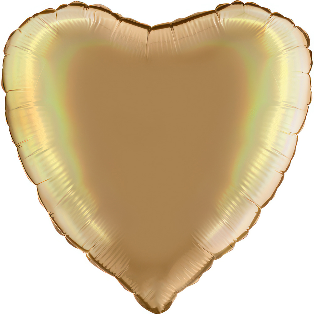 Herzballon Irisierend Champagner / Folie / 75cm