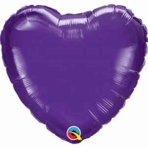 Herzballon Metallic Lila / Folie / 45cm