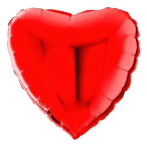 Herzballon Metallic Rot / Folie / 45cm