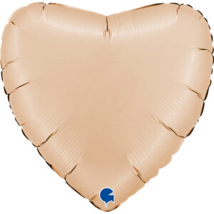 Herzballon Nude Satin / Folie / 56cm