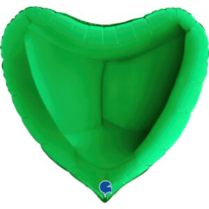 Herzballon Metallic Grün / Folie / 45cm