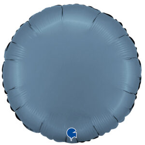 45cm Rund Satin Jeans Blau