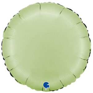 45cm Rund Satin Olivegruen