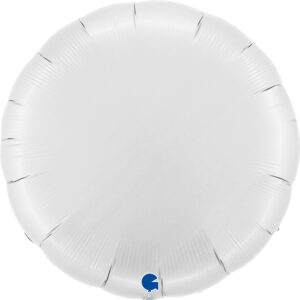 45cm Rund Satin Polarweiß