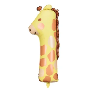 Zahl Ballon 1 Giraffe 90 cm