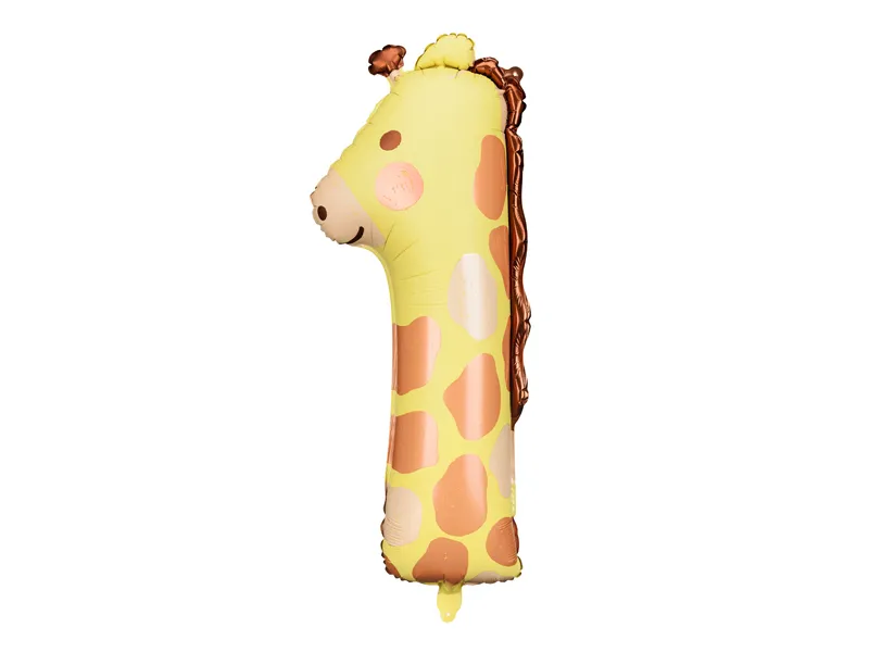Zahl Ballon 1 Giraffe 90 cm