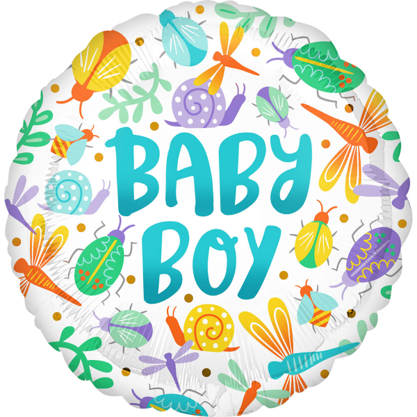 Baby Boy Beetle, Folienballon, Rund, 45cm