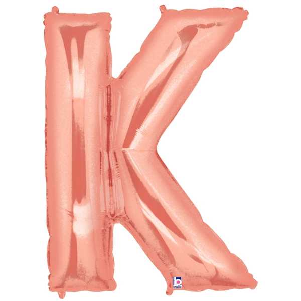 Buchstabe A – Z, ROSÉGOLD, EINZELN wählbar, Folienballon H102cm – Bild 11