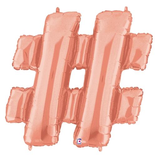 Buchstabe A – Z, ROSÉGOLD, EINZELN wählbar, Folienballon H102cm – Bild 29