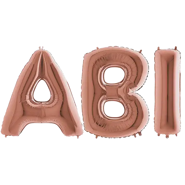 ABI Ballons / Schriftzug / gold/silber/roségold H 102cm – Bild 3