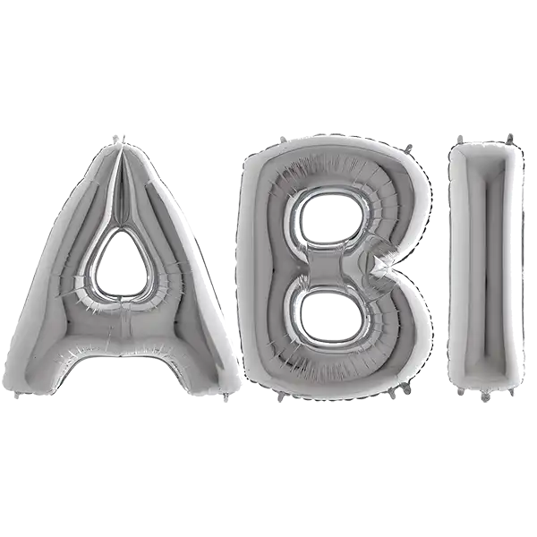 ABI Ballons / Schriftzug / gold/silber/roségold H 102cm – Bild 2