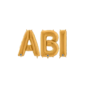 ABI Ballons / Schriftzug / gold/silber/roségold H 66 cm