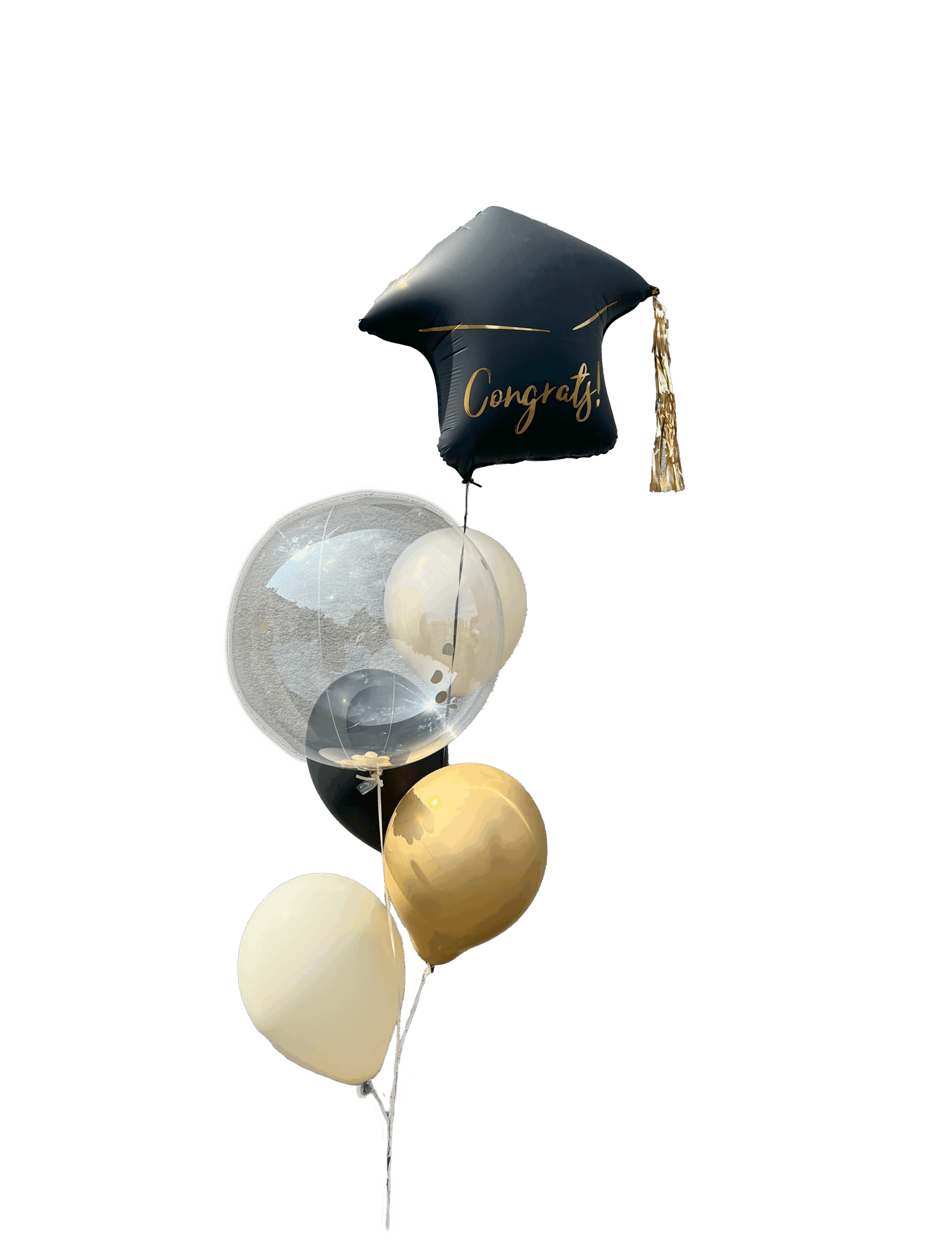 Congrats, Ballonstrauß, Befüllt zum Abholen, ca. 2 Tage haltbar