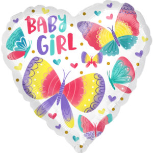 Baby Girl Butterfly, Folienballon 45cm