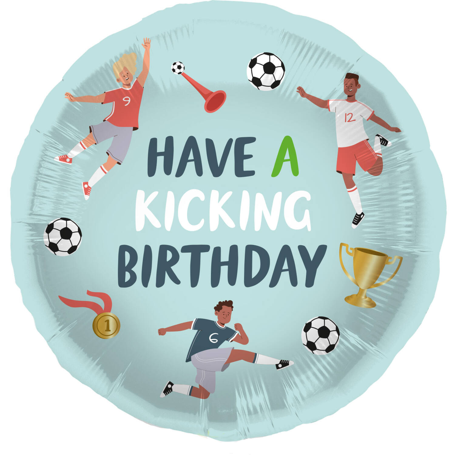 "Happy Birthday" Fußballer rund 45cm