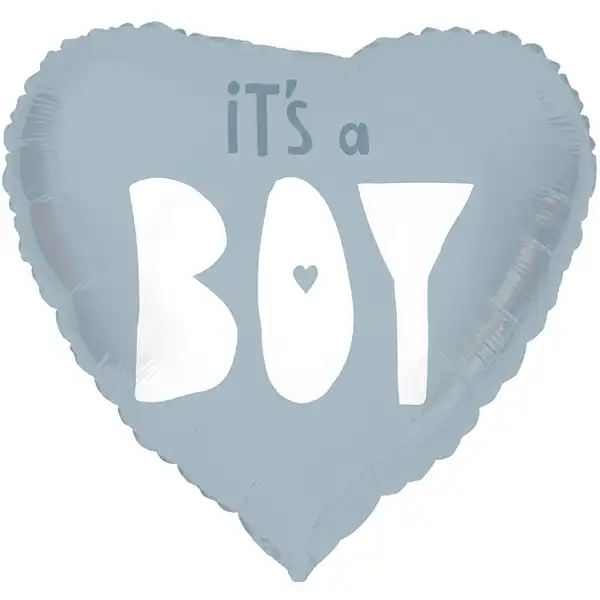 It's a boy Herz, Folienballon 45cm