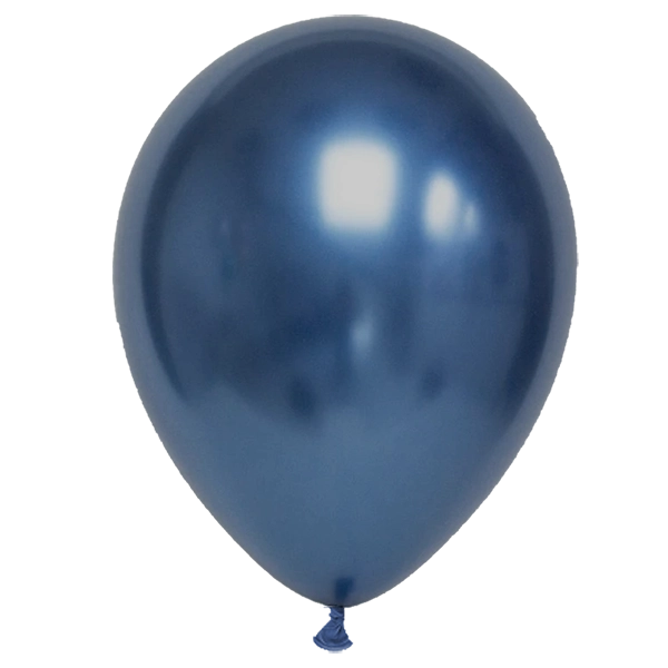 Ballon dunkelblau chrome 28cm / Latex / 5015