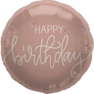 Happy Birthday Folienballon rose creme