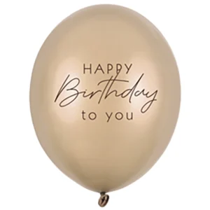 Happy Birthday Latexballon metallic gold