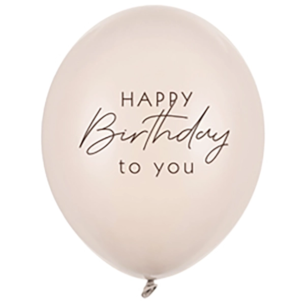 Happy Birthday Latexballon taupe