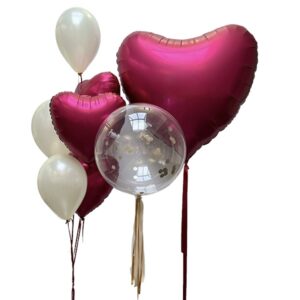 Valentine Deluxe Ballonstrauß, Befüllt zum Abholen, ca. 2 Tage haltbar