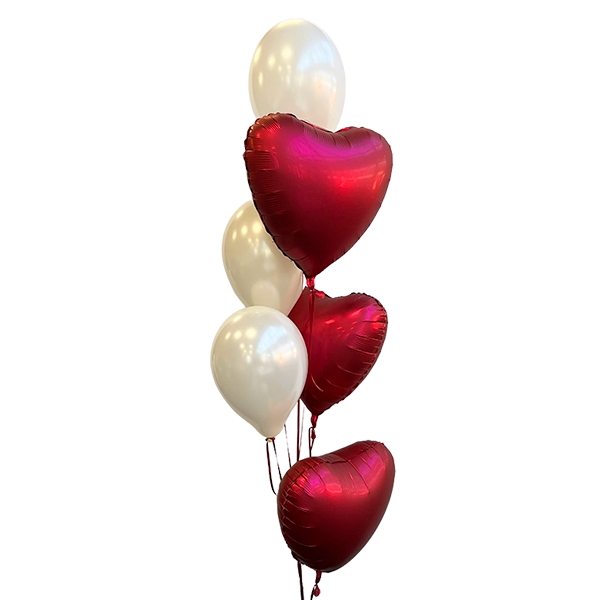 Little Valentine Ballonstrauß, Befüllt zum Abholen, ca. 2 Tage haltbar