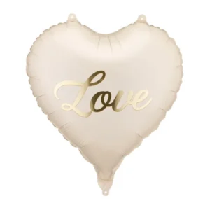 Love Folienballon beige