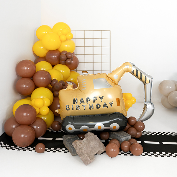Happy Birthday Bagger Ballon selbststehend, Folienballon B76cm – Bild 2